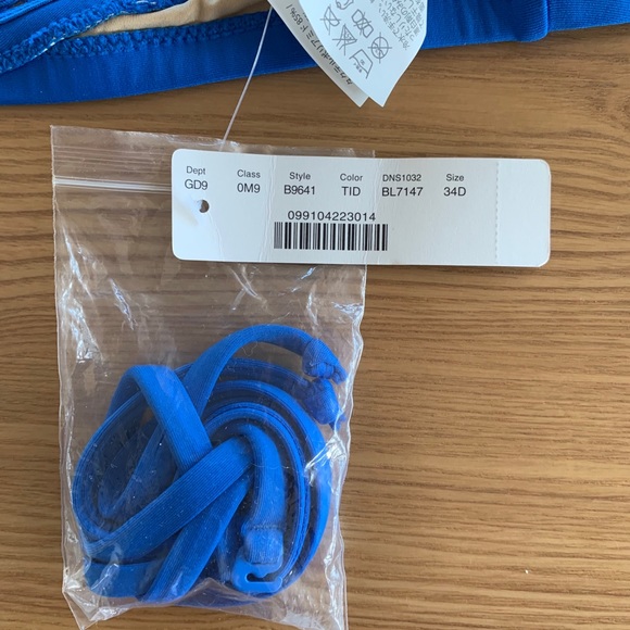 NWT J.Crew Scalloped Underwire Bikini Top 34D Blue - Picture 4 of 4